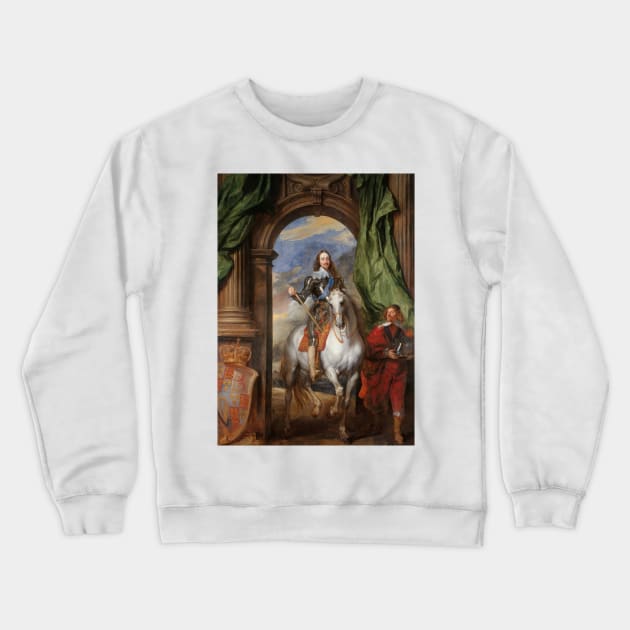 Charles I (1600-49) with M. de St Antoine by Anthony van Dyck Crewneck Sweatshirt by Classic Art Stall